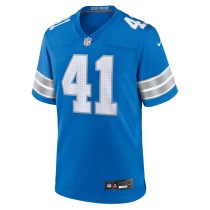 Men's Detroit Lions James Houston Number 41 Nike Blue Team Game Jersey