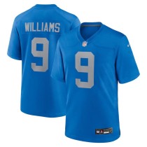 Men's Detroit Lions Jameson Williams Number 9 Nike Blue Alternate Game Jersey