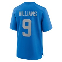 Men's Detroit Lions Jameson Williams Number 9 Nike Blue Alternate Game Jersey