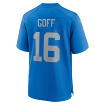 Men's Detroit Lions Jared Goff Number 16 Nike Blue Alternate Game Jersey