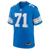 Men's Detroit Lions Kevin Zeitler Number 71 Nike Blue Game Jersey