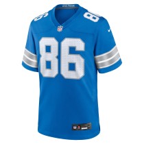 Men's Detroit Lions Sean McKeon Numbber 86 Nike Blue Game Jersey