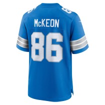 Men's Detroit Lions Sean McKeon Numbber 86 Nike Blue Game Jersey