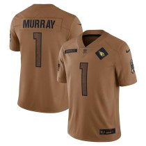 Men's Arizona Cardinals Kyler Murray Number 1 Nike Brown 2023 Salute To Service Limited Jersey