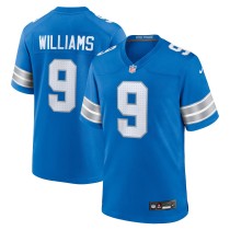 Men's Detroit Lions Jameson Williams Number 9 Nike Blue Game Jersey