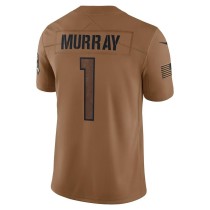 Men's Arizona Cardinals Kyler Murray Number 1 Nike Brown 2023 Salute To Service Limited Jersey