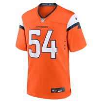 Men's Denver Broncos Alex Forsyth Number 54 Nike Orange Team Game Jersey