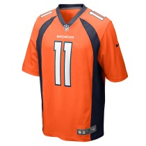 Men's Denver Broncos Ben DiNucci Number 11 Nike Orange Team Game Jersey