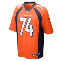 Men's Denver Broncos Ben Powers Number 74 Nike Orange Game Player Jersey