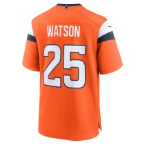 Men's Denver Broncos Blake Watson Number 25 Nike Orange Team Game Jersey