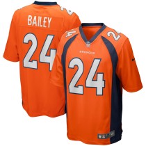 Men's Denver Broncos Champ Bailey Number 24 Nike Orange Game Retired Player Jersey