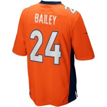 Men's Denver Broncos Champ Bailey Number 24 Nike Orange Game Retired Player Jersey