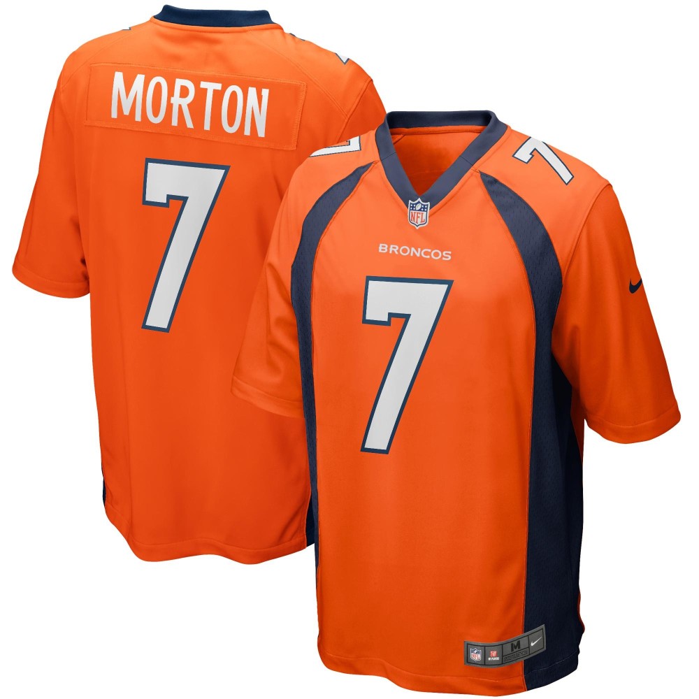 Men's Denver Broncos Craig Morton Number 7 Nike Orange Game Retired Player Jersey