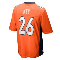 Men's Denver Broncos Devon Key Number 26 Nike Orange Team Game Jersey1