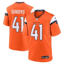 Men's Denver Broncos Drew Sanders Number 41 Nike Orange Team Game Jersey