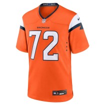 Men's Denver Broncos Garett Bolles Number 72 Nike Orange Team Game Jersey