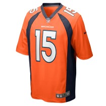 Men's Denver Broncos Jalen Virgil Number 15 Nike Orange Game Player Jersey