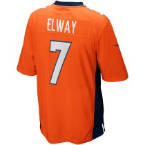 Men's Denver Broncos John Elway Number 7 Nike Orange Game Retired Player Jersey