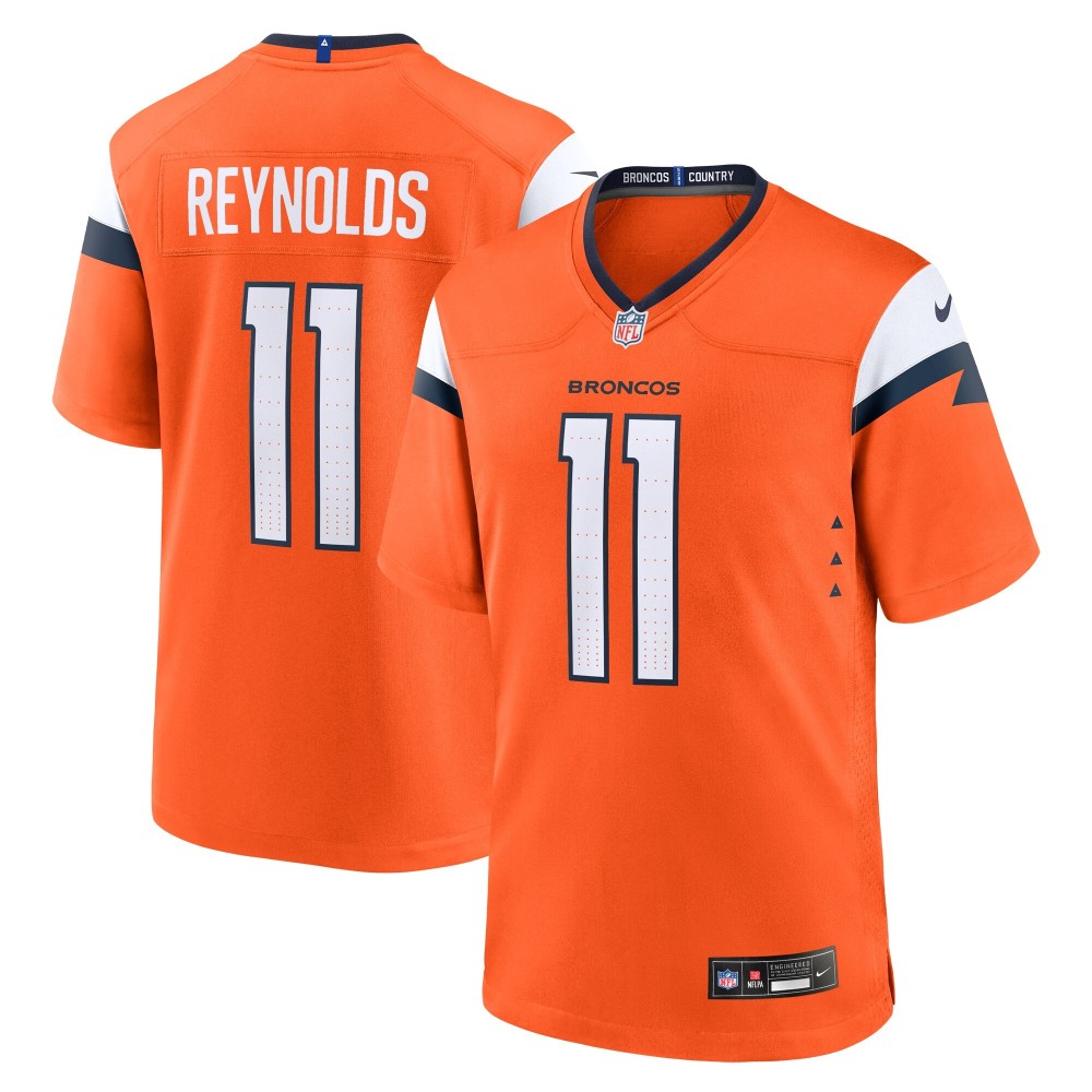 Men's Denver Broncos Josh Reynolds Number 11 Nike Orange Game Jersey