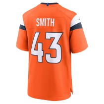 Men's Denver Broncos Keidron Smith Number 43 Nike Orange Team Game Jersey