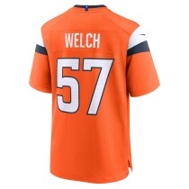 Men's Denver Broncos Kristian Welch Number 57 Nike Orange Team Game Jersey