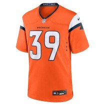 Men's Denver Broncos Levi Wallace Number 39 Nike Orange Team Game Jersey