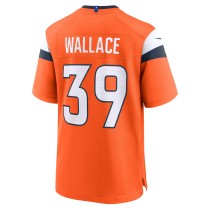 Men's Denver Broncos Levi Wallace Number 39 Nike Orange Team Game Jersey