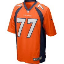 Men's Denver Broncos Lyle Alzado Number 77 Nike Orange Game Retired Player Jersey