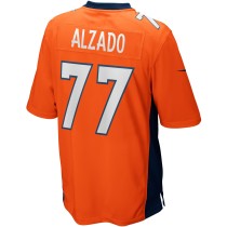 Men's Denver Broncos Lyle Alzado Number 77 Nike Orange Game Retired Player Jersey