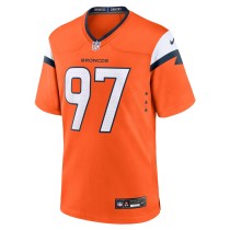 Men's Denver Broncos Malcolm Roach Number 97 Nike Orange Team Game Jersey