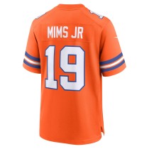 Men's Denver Broncos Marvin Mims Jr Number 19 Nike Orange Mile High Collection 1977 Throwback Player Game Jersey