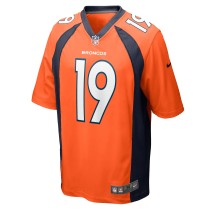 Men's Denver Broncos Marvin Mims Jr Number 19 Nike Orange Team Game Jersey