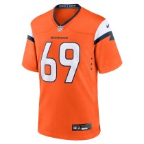 Men's Denver Broncos Mike McGlinchey Number 69 Nike Orange Team Game Jersey