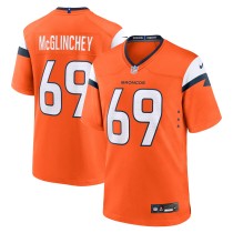 Men's Denver Broncos Mike McGlinchey Number 69 Nike Orange Team Game Jersey