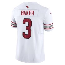 Men's Arizona Cardinals Budda Baker Number 3 Nike White Vapor F.U.S.E. Limited Jersey