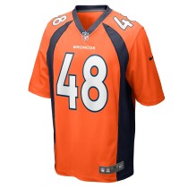 Men's Denver Broncos Mitchell Fraboni Number 48 Nike Orange Team Game Jersey