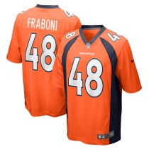 Men's Denver Broncos Mitchell Fraboni Number 48 Nike Orange Team Game Jersey