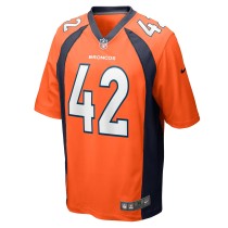 Men's Denver Broncos Nik Bonitto Number 42 Nike Orange Game Player Jersey