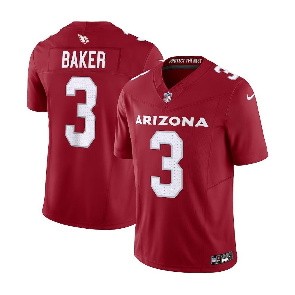 Men's Arizona Cardinals Budda Baker Number 3 Nike Cardinal Vapor F.U.S.E. Limited Jersey