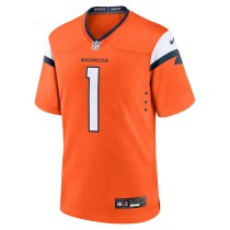 Men's Denver Broncos Dad Number 1 Nike Orange Game Jersey