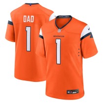 Men's Denver Broncos Dad Number 1 Nike Orange Game Jersey