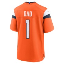 Men's Denver Broncos Dad Number 1 Nike Orange Game Jersey