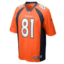 Men's Denver Broncos Tre'Quan Smith Number 81 Nike Orange Game Jersey