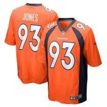 Men's Denver Broncos Troy Jones Number 93 Nike Orange Game Jersey