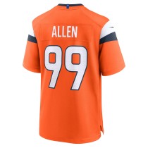 Men's Denver Broncos Zach Allen Number 99 Nike Orange Team Game Jersey