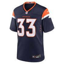 Men's Denver Broncos Javonte Williams Number 33 Nike Navy Mile High Collection Alternate Game Jersey