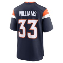 Men's Denver Broncos Javonte Williams Number 33 Nike Navy Mile High Collection Alternate Game Jersey