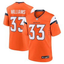 Men's Denver Broncos Javonte Williams Number 33 Nike Orange Mile High Collection Alternate Game Jersey