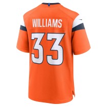 Men's Denver Broncos Javonte Williams Number 33 Nike Orange Mile High Collection Alternate Game Jersey