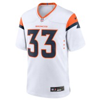 Men's Denver Broncos Javonte Williams Number 33 Nike White Mile High Collection Alternate Game Jersey